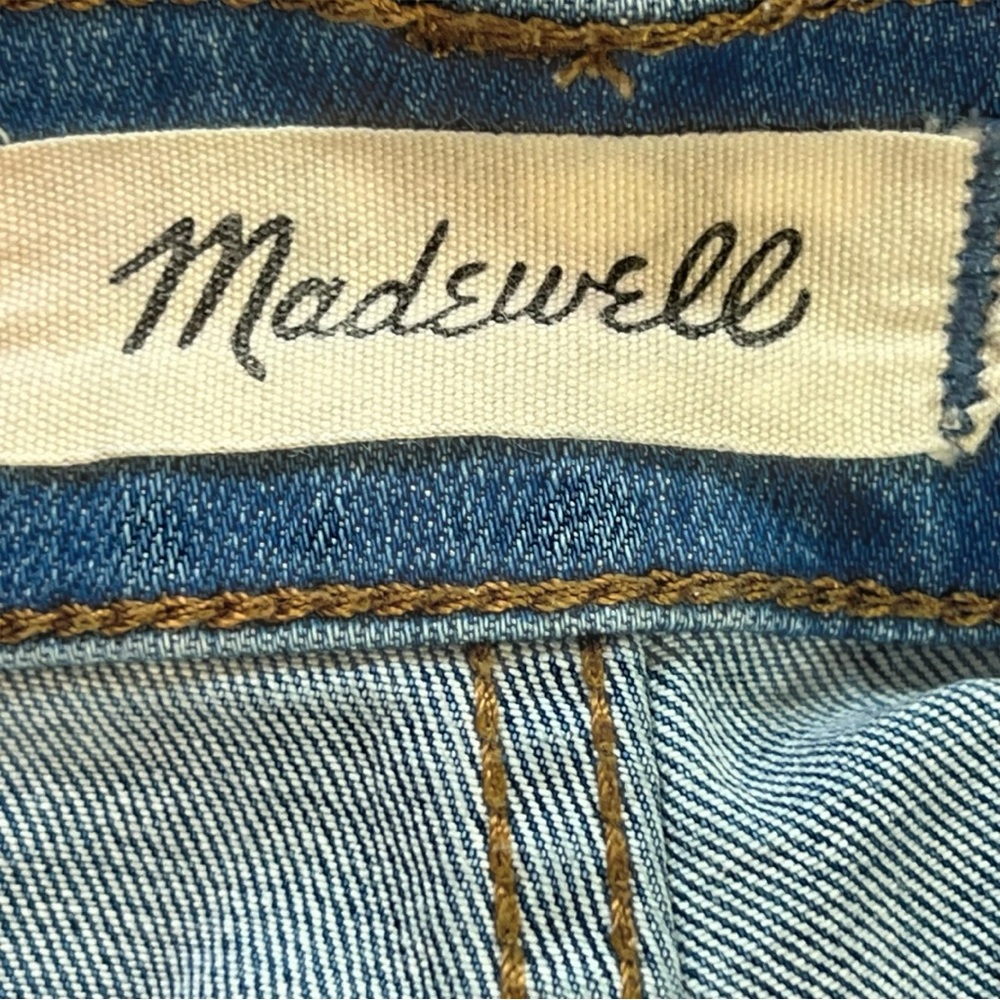MADEWELL Cali Demi-Boot Jeans | Size 31 | Medium Wash Denim | Raw Hem - Picture 9 of 11